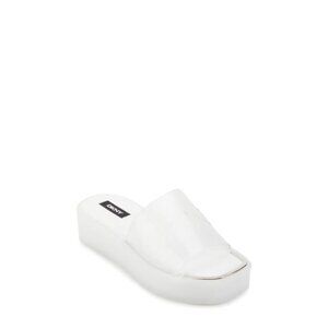 DKNY Women's Laren White Clear Wedge Slide Sandals Size 9M - New